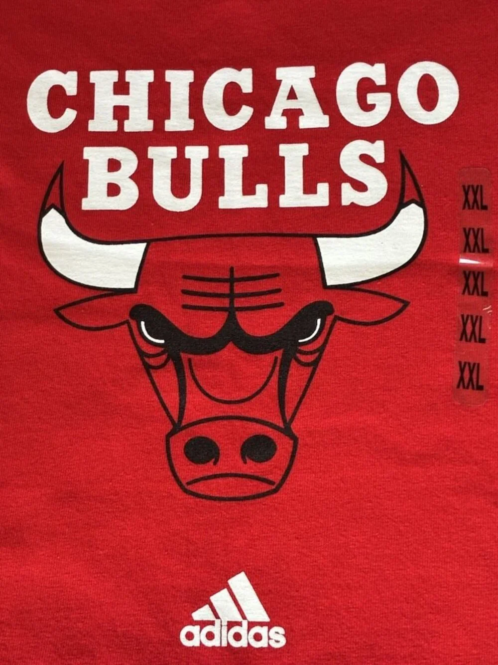 NBA Adidas Chicago Bulls Performance T-Shirt Red Men's 2XL NWT DEADSTOCK Wicking